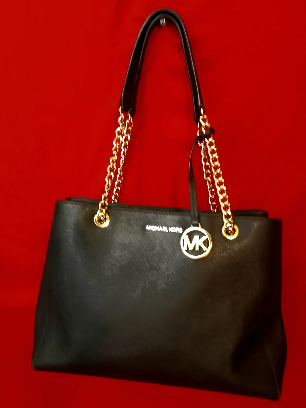 Michael Kors Susanna Gold Trim Tote Bag Purse